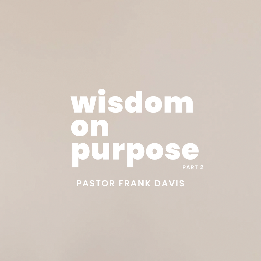 Wisdom on Purpose Part 2 - Toledo